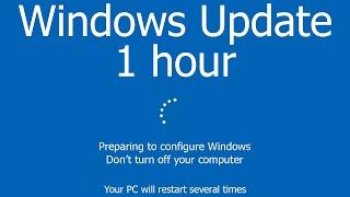 Windows Update Screen 1 hour REAL COUNT in 4K UHD 