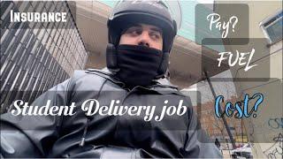 Delivery driver job  Advice for Students  Motorbike insurance  Student to work Permit  Uber 