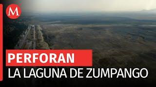 En laguna seca de Zumpango Conagua perfora pozos para CdMx