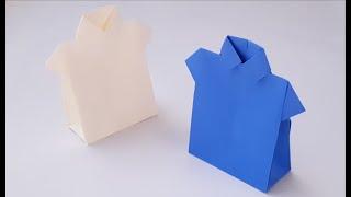 Origami Paper Art - How to Make a Shirt Bag  DIY Embalagem de Camisa Origami All Paper Art