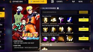 NARUTO COLLAB  FREE GUN SKINS  CLAIM  LOGIN REWARDS  BUY 700.000 DIAMONDS  FREE FIRE 