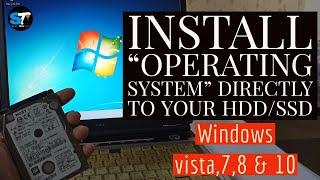 How to install an Operating system Directly to your HDDSSD  SimplyTechKey