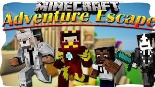 Minecraft Minigame Adventure Escape PART 1 - FT. Slyfox Burnalex and Remix10tails FUN GAME