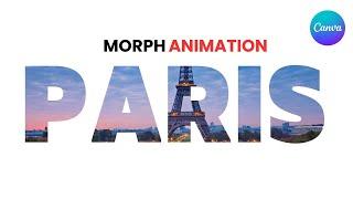 How to Create Morph Animation in Canva  Create Animated Canva Title Slides with Morph transition