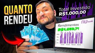 COLOQUEI R$1000 NAS CAIXINHAS DO NUBANK POR 30 DIAS Valeu a pena?