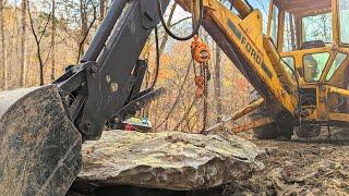 Moving Massive Stones with my Old Ford Backhoe
