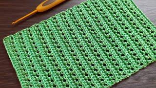 Простой универсальный УЗОР КРЮЧКОМ легкое ВЯЗАНИЕ для новичков EASY Crochet for beginners