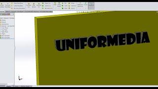 SolidWorks Extrude Text Tutorial - How to add Text to a Surface
