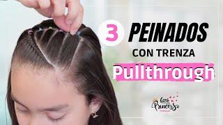 3 Hermosos Peinados con Trenza Pullthrough  Peinados Faciles y Rapidos de Hacer  Peinados 2022