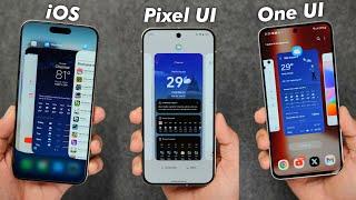 One UI 6.1.1 vs Pixel UI Android 15 vs iOS 18.1 - Which Has The Best & Smoothest Animations?