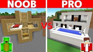 Minecraft NOOB vs PRO SAFEST CLIFF HOUSE BUILD CHALLENGE