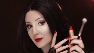 Morticia Addams Does Your Makeup for the Charity Auction ASMR RP + long nail tapping