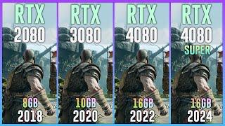 RTX 2080 vs RTX 3080 vs RTX 4080 vs RTX 4080 SUPER - Test in 20 Games