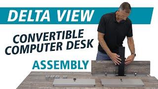 How to Assemble the Delta View Computer Desk with Hidden Monitor by RightAngle
