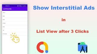 How To Implement Admob Interstitial Ads   Show Interstitial Ads After X Click  in List View Item