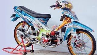 Motor Trend Modifikasi  Video Modifikasi Motor Suzuki Shogun R 110 Airbrush Drag Racing Style