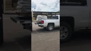 Loading 2500 pounds into the bed of a half ton Chevy