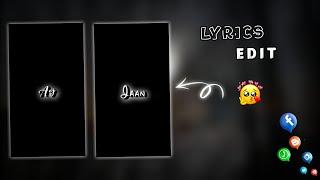 New Viral Black Screen Lyrics Editing Alight Motion  New Trending Text Lyrics Tutorial