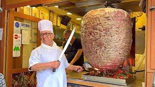 Extreme Street Food in TURKEY 81-year-old GRANDPA prepares 250 kg of Doner kebab every day