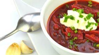 Vegetarian Borscht Борщ  Authentic Russian Beet Soup Recipe