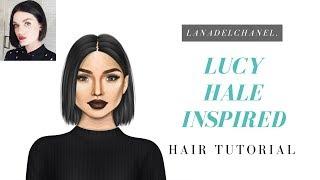 LUCY HALE Inspired SHORT BLACK BOB  Stardoll Hair Wig Tutorial  LanaDelChanel.