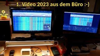 1. Video aus dem Büro 2023... 2 Monitore ► OBS rechts KiwiSDR links