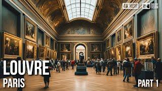 Louvre Museum Paris - Mona Lisa - Walking Tour  4K 