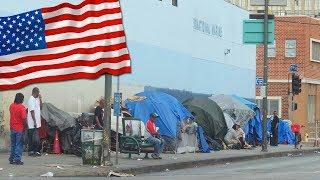 США - Я в Шоке от Лос Анджелеса Опасные Районы SKID ROW HOOD Город Бомжей Жесть