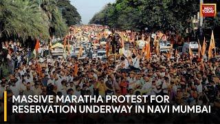 Maratha Community Stages Massive Protest In Mumbai Demands Reservation  India Today News