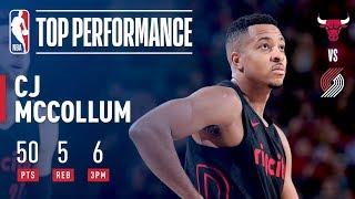 C.J. McCollum Scores a CAREER-HIGH 50 Points in 29 Minutes   January 31 2018