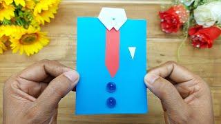 Fathers Day Craft Ideas - How to Make Fathers Day Card  Handmade Crafts For School Projects