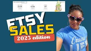 How Much I Made On Etsy 2023  Part Time After 2 Years and 1000 Sales  Etsy Income Report
