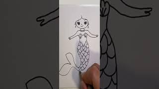 Sevimli Deniz Kızı Çizimi How to Drawm Mermaid