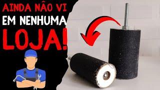 Como fazer lixa tambor para furadeira  parafusadeira