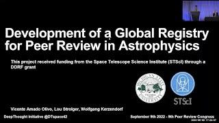 Development of a Global Data Set for Peer Review in Astronomy