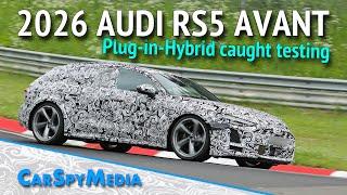 2026 Audi Sport RS5 Avant Plug-in-Hybrid Prototype Spied Nürburgring Testing With Unemotional Sound