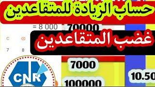 حساب زيادات المتقاعدين حسب جدول cnr