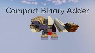 SMALLEST BINARY ADDER IN MINECRAFT