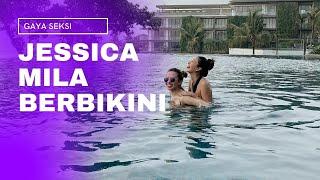 Gaya Seksi Jessica Mila Berbikini di Kolam Renang