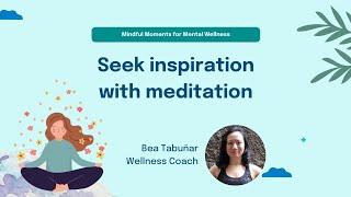 Seek inspiration with meditation  Doctor Anywhere Philippines