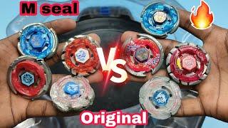 M Seal Fake vs Original Metal Beyblades Battle 