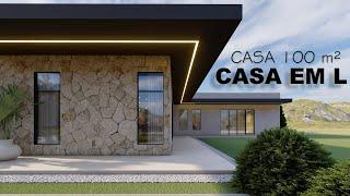 CASA EM L 100 m² - casa térrea