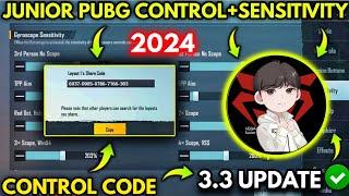 UPDATE 3.3  JUNIOR PUBG SENSITIVITY I JUNIOR PUBG SENSITIVITY CODE  JUNIOR PUBG CONTROL CODE