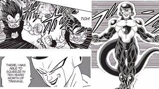 Black Frieza VS MUI Goku & Ultra Ego Vegeta Full fight  Dragon Ball Super manga { DBS ch 87}