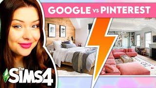 Building a House Using GOOGLE vs. PINTEREST Rooms in The Sims 4  Sims 4 Build Challenge