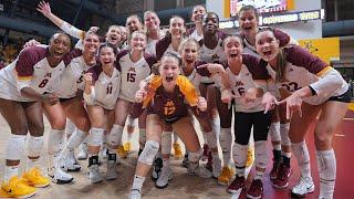 Highlights #16 Minnesota Volleyball Outlast #7 Wisconsin in Five Sets