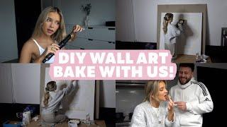 PAINTING OUR WALL ART CATCH UP AND BAKE WITH US