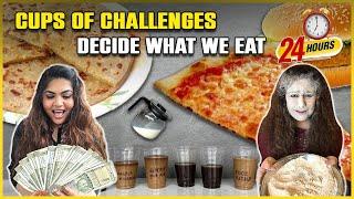 Cups of Challenges Decide What We Eat for 24 hours Food Challenge *WINNER gets Rs. 10000*