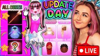 *UPDATE DAY* Finding All 3 CODES & New HAIRS In Dress To Impress + Playing With Viewers  ROBLOX