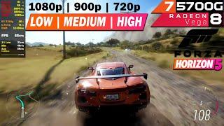 Forza Horizon 5  Ryzen 7 5700G & 16gb  Vega 8  No GPU Test